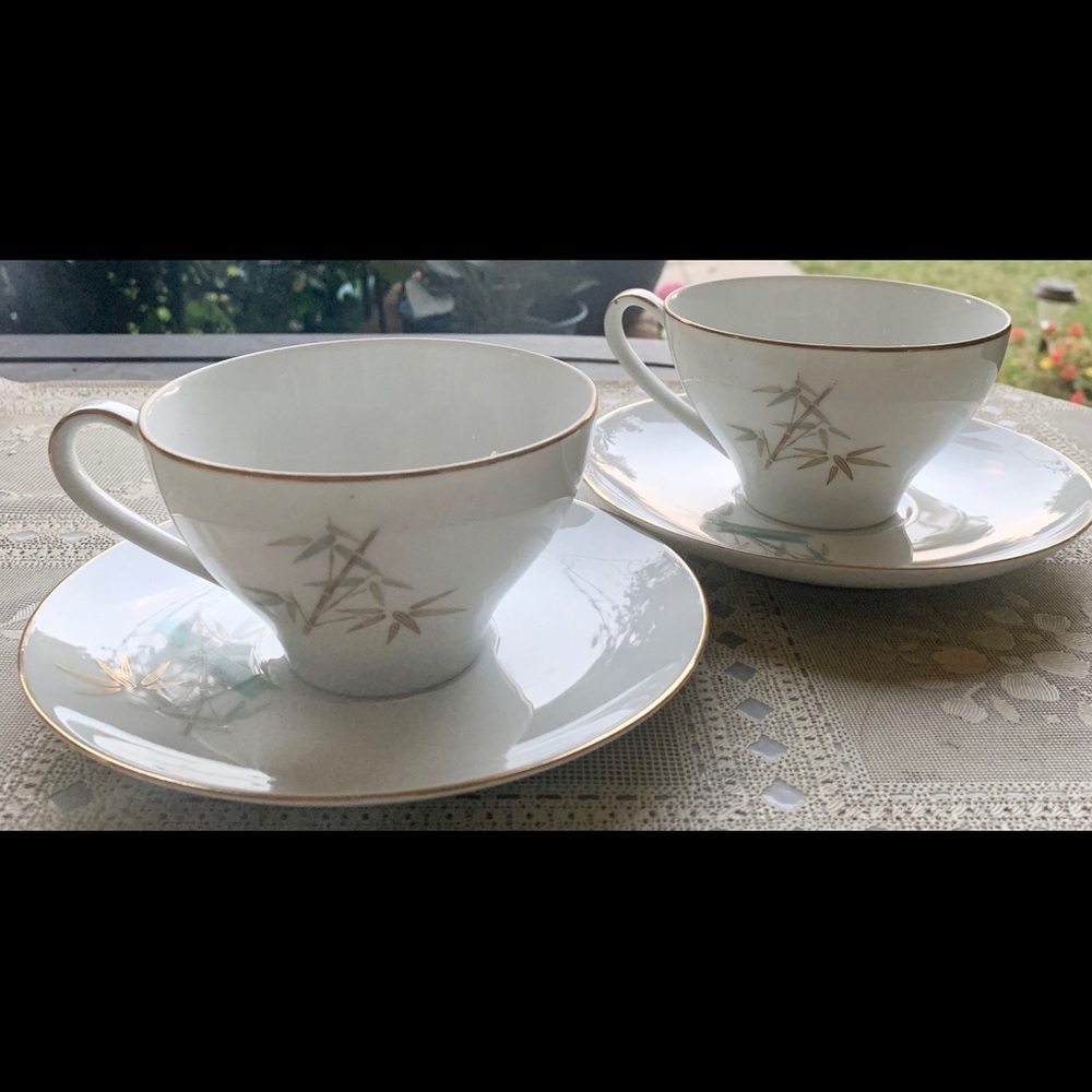 SET of 2 Vintage Noritake China Tea Cup & Saucer